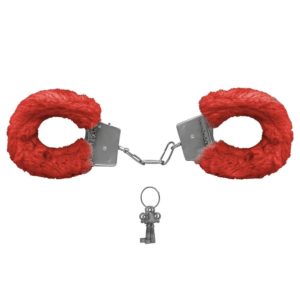 Algemas de Metal Revetidas com Pelucia-Vermelha