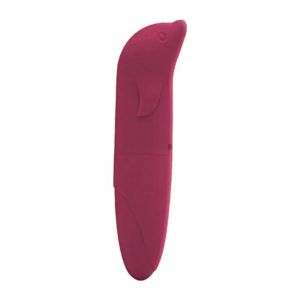 Vibrador Golfinho Aveludado Bordô