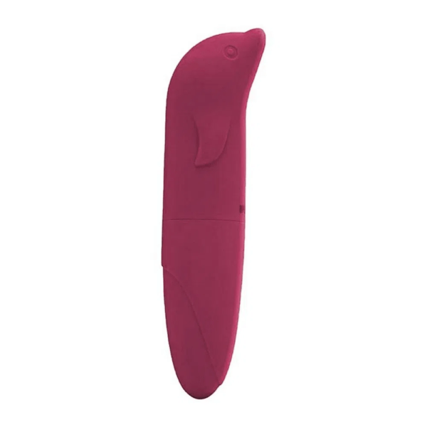 Vibrador Golfinho Aveludado Bordô