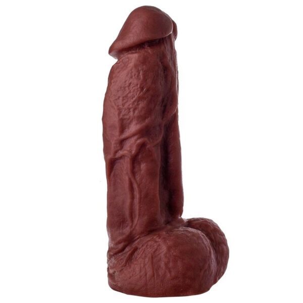 Prótese Ultra Realística Maciça Com Veias E Glande 18 x 4 Chocolate