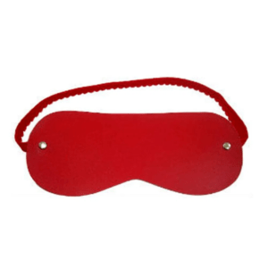 Máscara Em Couro Sintético Vermelho
