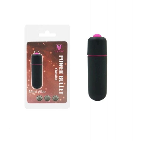 Cápsula Vibratória Power Bullet Preto E Rosa
