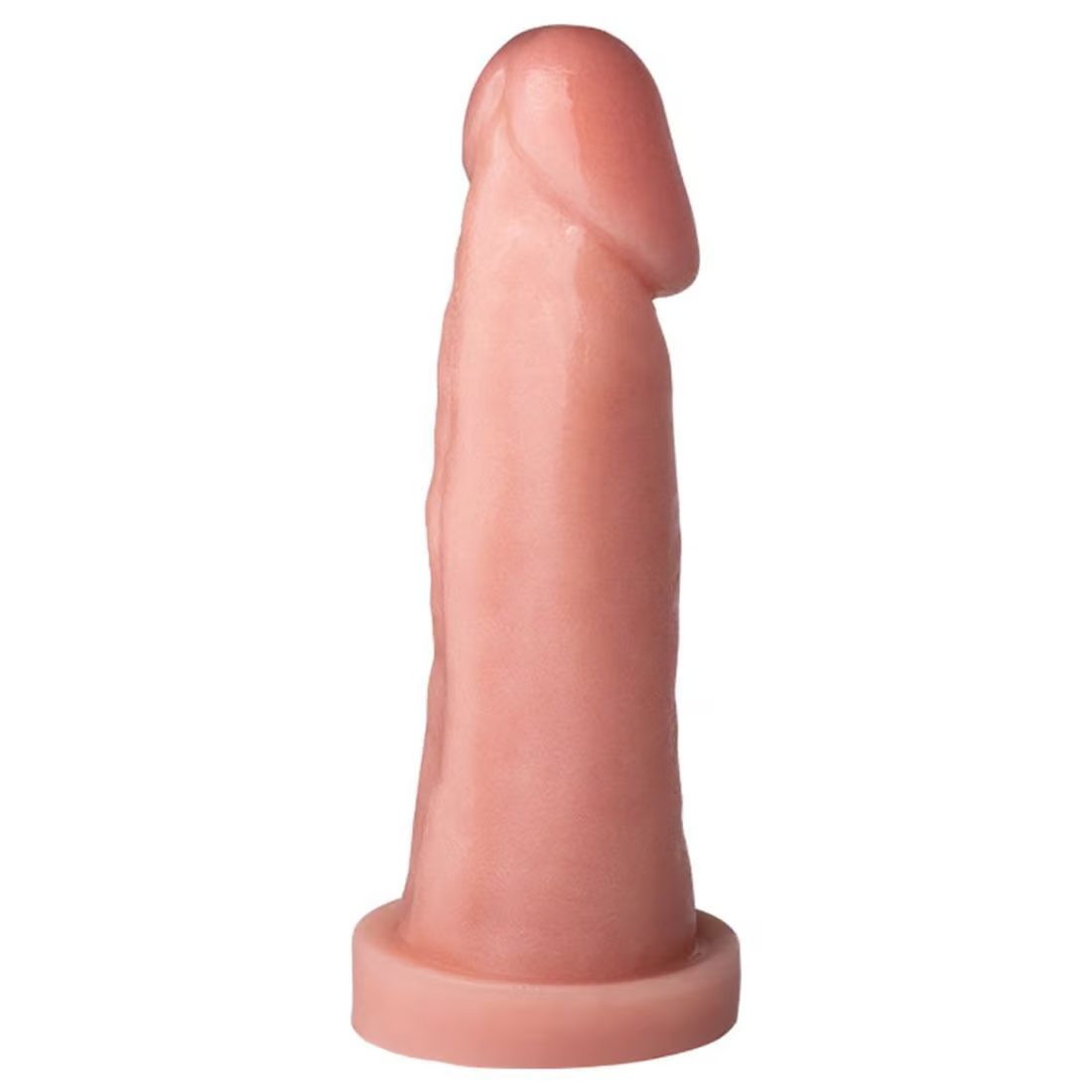 Prótese Realística Com Vibrador 17x4,5 Cm Bege