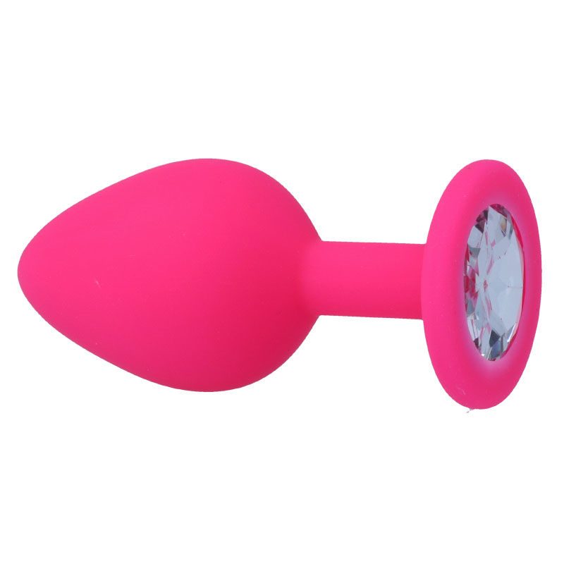 Plug Anal Em Silicone Pink Tamanho P