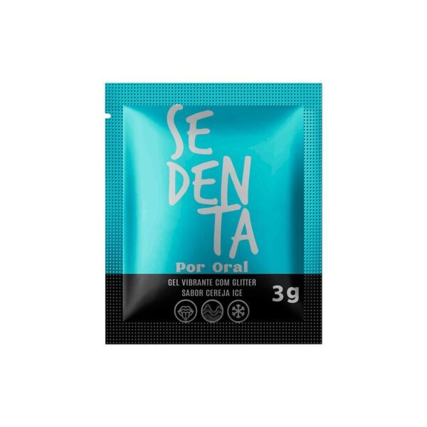 Gel Comestível Sedenta Cereja Ice Com Glitter 3G