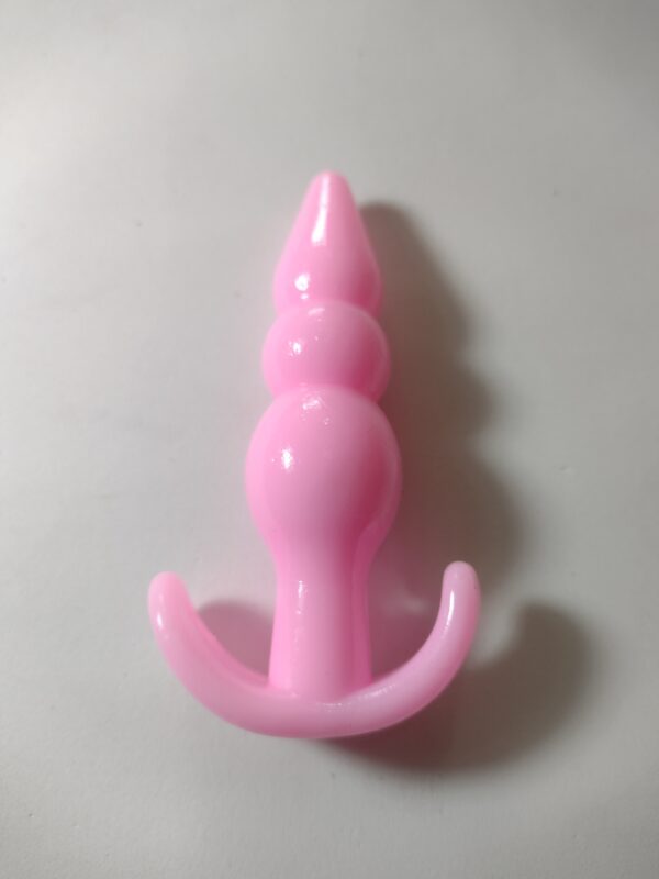 Plug Silicone Rosa Duas Esfera M