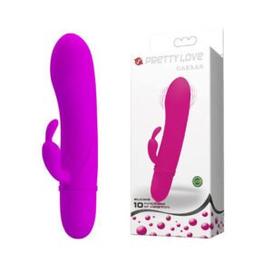 Vibrador Pretty Love Caesar Com Estimulador 10 Modos De Vibração